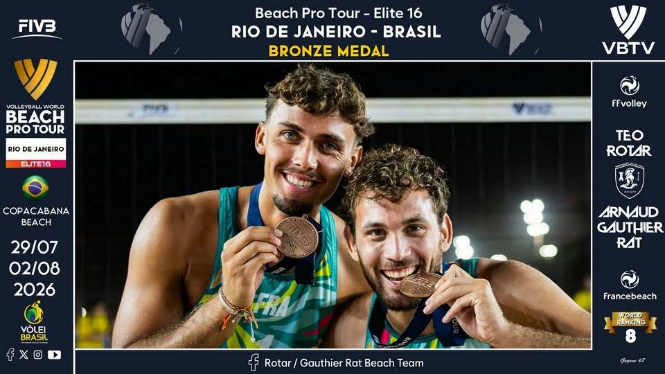 Téo Rotar et Arnaud Gauthier-Rat médaillés de bronze à Rio !