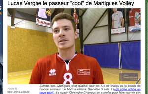 La Cam Maritima: Lucas vergne le passeur ''cool'' de Martigues Volley 