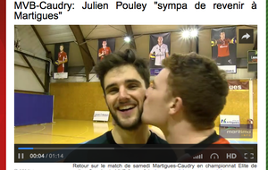 Après Caudry. l'ITW de Julien Pouley : '' sympa de revenir à Martigues''