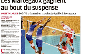 Martigues 3/2 Avignon : l'article de La Provence 