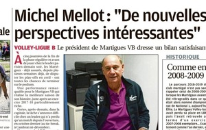 La Provence. L’interview de notre Président ce matin en pages sports 