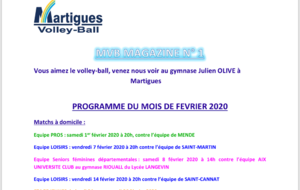 Une news letter au Martigues Volley