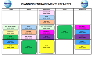 Le planning des entraînements vient de changer 