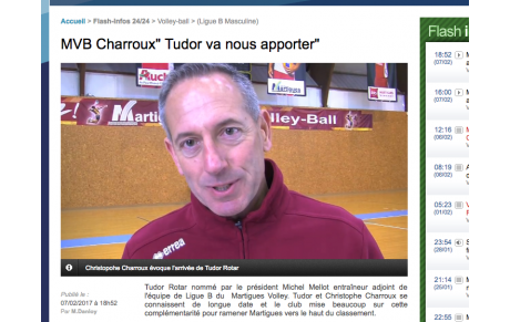 Christophe: '' Tudor va nous apporter''