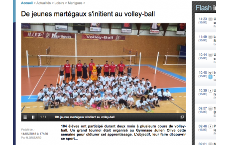 Le Volley à Martigues avec les jeunes: ça marche ! 
