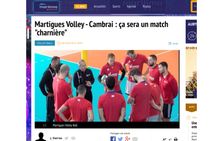 Martigues Cambrai: l'avant match avec Maritima Médias 