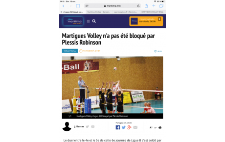 Martigues 3/0 Plessis : le compte rendu de Maritima 