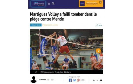 Martigues 3/2 Mende. L’analyse de Maritima Medias 