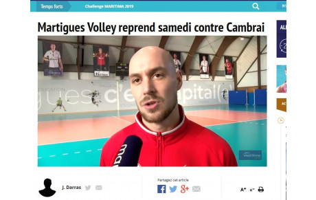 Martigues/Cambrai : on prépare le match avec Jérémy