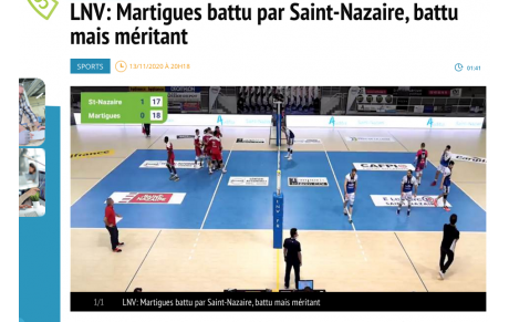 LNV Saint-Nazaire 3/0 Martigues: le compte-rendu de Maritima Médias 