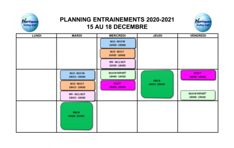 La reprise pour les jeunes mardi: demandez le programme 