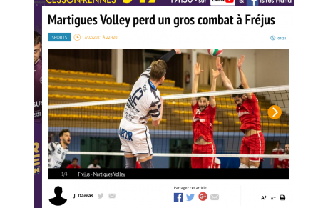 Fréjus 3/2 Martigues. Gros combat et on ramène un point 
