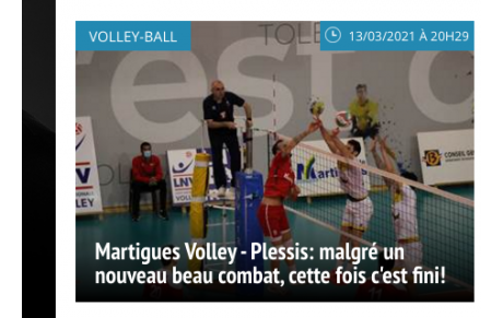 Martigues 2/3 Plessis Robinson: le combat, l'analyse, les réactions, tout est dans l'article de Maritima