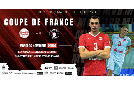 COUPE DE FRANCE PRO : MARTIGUES REÇOIT NARBONNE VOLLEY !